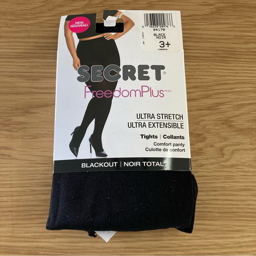 Secret Freedom Plus Size 3+ Blackout Ultra Stretch Tights - NWOT